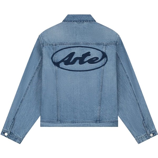 Giubbotto Jeans Uomo Circle Logo Jeans Jacket Denim Bleached-image