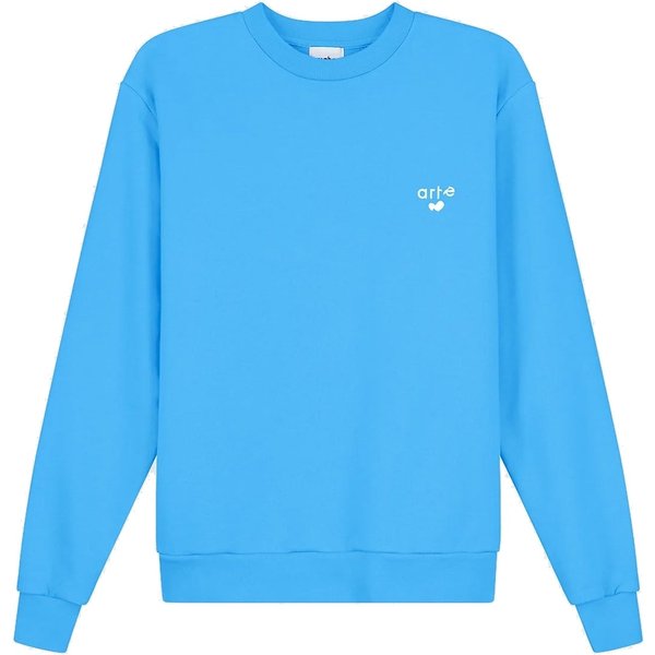 Felpa Leggera Girocollo Uomo Heart Logo Crewneck Blue