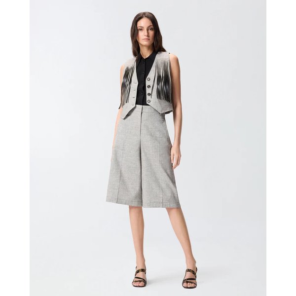 Pinko Angera Bermuda Fiammato Lino Cotone SS26-image