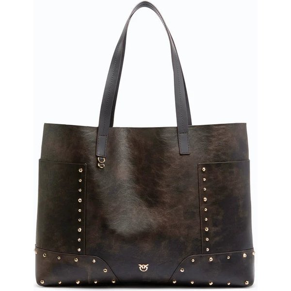 PINKO Borsa Shopping TOTE BAG STUDS PATCH CLOUD LEA