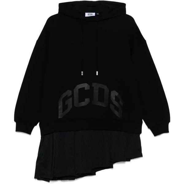 Gcds Abito Lounge Logo Hoodie Mini Dress-image