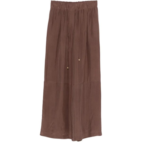 Alysi - Pantaloni Ampi Marroni da Donna