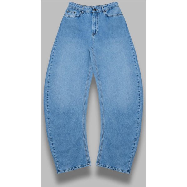 Draped Barrel Leg Jeans-image