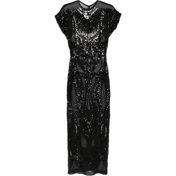 Norma Kamali - Vestito Maxi Dress Nero da Donna