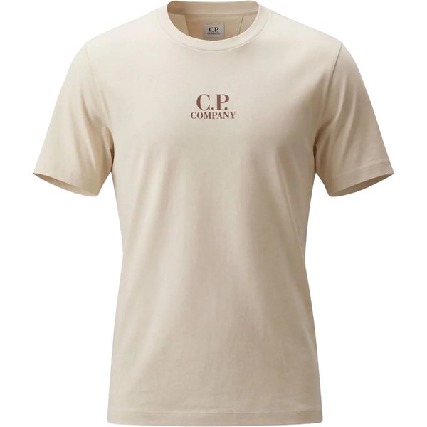 C.P. Company - T-Shirt C.P Beige da Uomo