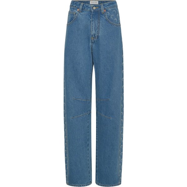 Marine Serre - Pantaloni Blu Da Donna-image