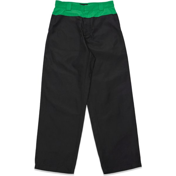 contrast waist wide trousers