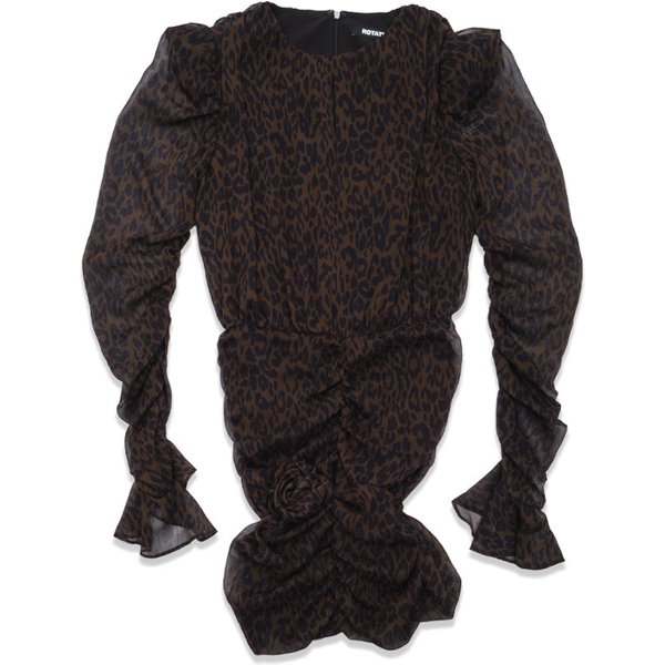 Torenina Ruched Flower Mini Dress-image