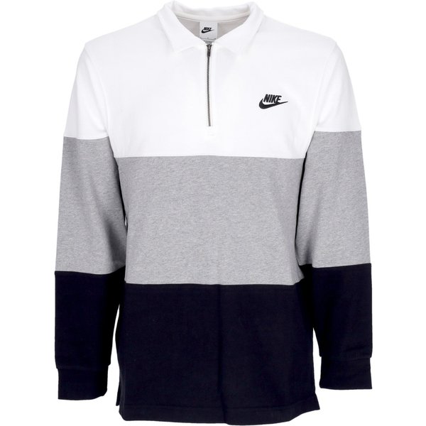 Polo Manica Lunga Uomo Club Plus Colourblock L/S Top White/Dk Grey Heather/Black/Black-image
