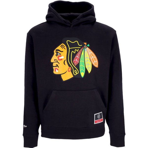 Felpa Cappuccio Uomo Nhl Team Logo Hoodie Chibla Black-image