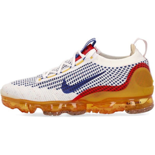 Scarpa Bassa Uomo Air Vapormax 2021 Flyknit Se White/old Royal/yellow Ochre