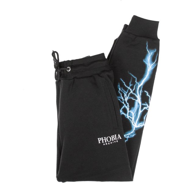 Pantalone Tuta Leggero Uomo Light Blue Lightning Pants Black/Light Blue-image