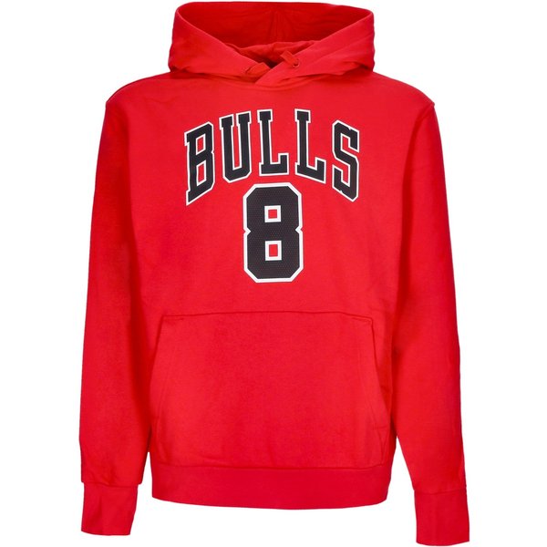Felpa Cappuccio Uomo Nba Essential Fleece Hoodie No 8 Zach Lavine Chibul University Red