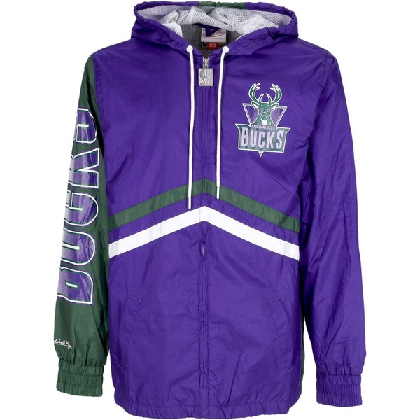 Giacca a Vento Uomo Nba Undeniable Full Zip Windbreaker Hardwood Classics Milbuc Purple
