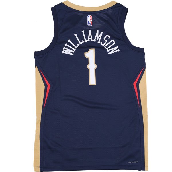 Canotta Basket Uomo Nba Dri-fit Swingman Jersey Icn 22 No 1 Zion Williamson Neopel College Navy