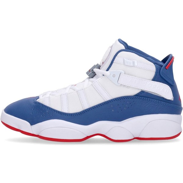 Scarpa Alta Uomo Jordan 6 Rings White/True Blue/University Red-image