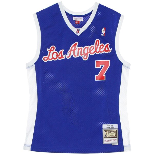 Canotta Basket Uomo Nba Swingman Jersey Hardwood Classics No 7 Lamar Odom 2002-03 Loscli Original Team Colors-image