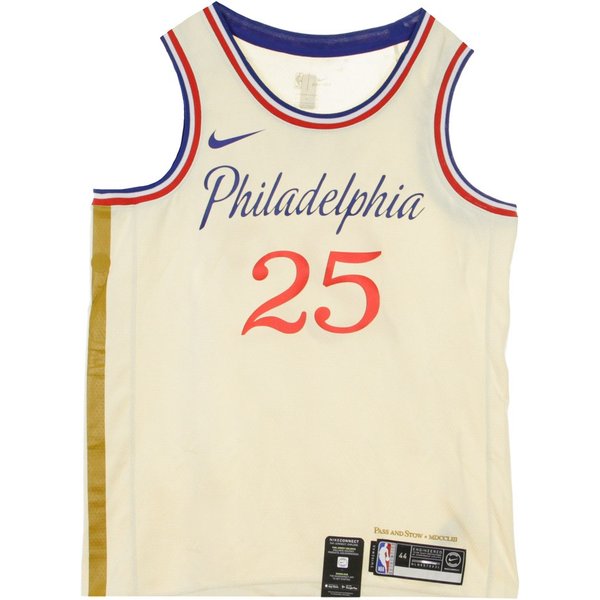 Canotta Basket Uomo Nba Swingman Jersey City Edition No 25 Ben Simmons Phi76E Flat Opal-image