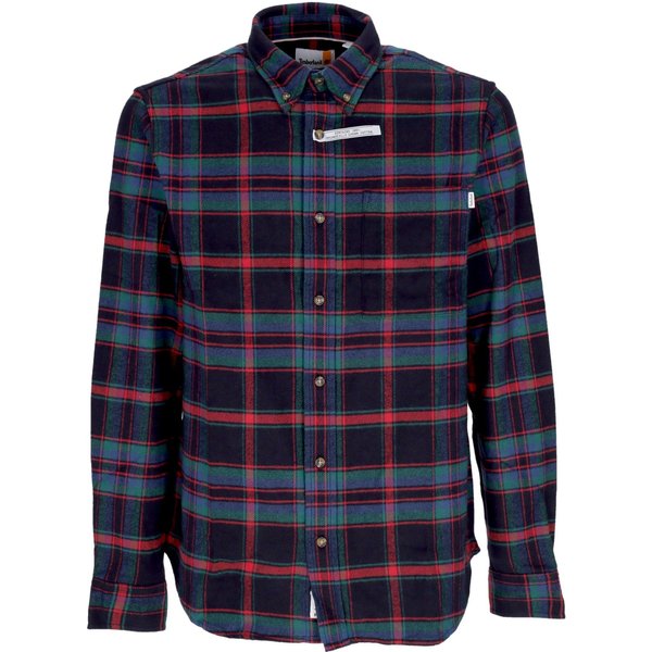 Camicia Manica Lunga Uomo Flannel Plaid Shirt Scarlet Sage-image