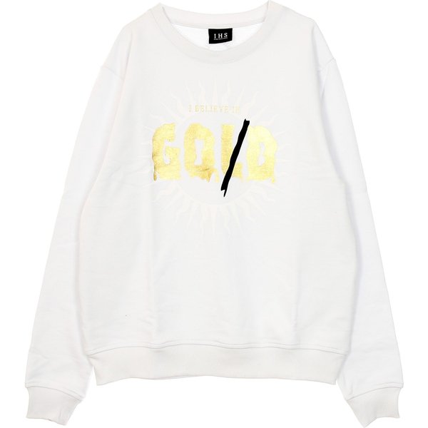 Felpa Leggera Girocollo Uomo God Gold Sweatshirt White