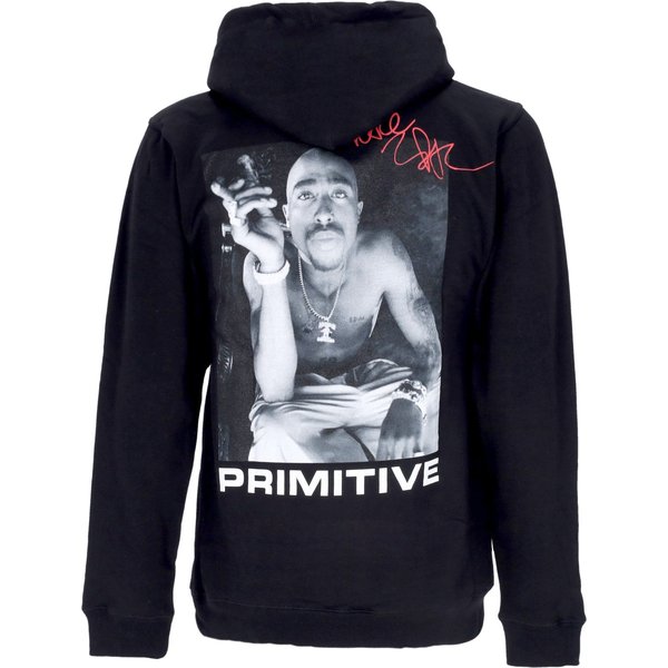 Felpa Cappuccio Uomo Smoke Hood X Tupac Black