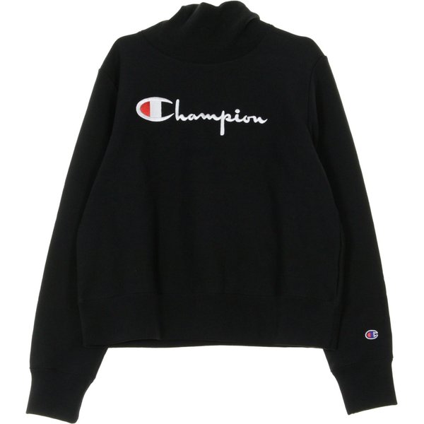 Felpa Collo Alto Corta Donna Turtle Neck L/S Sweatshirt Black-image