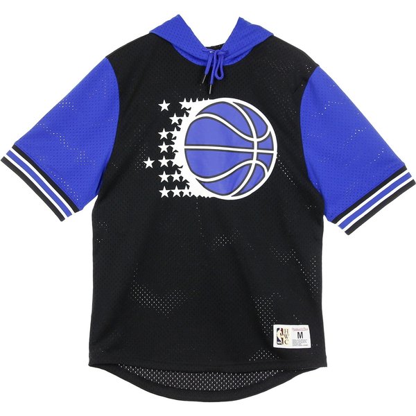 Felpa Leggera Cappuccio Manica Corta Uomo Nba Buzzer Beater Mesh Hoody Hardwood Classics Orlmag Original Team Colors-image