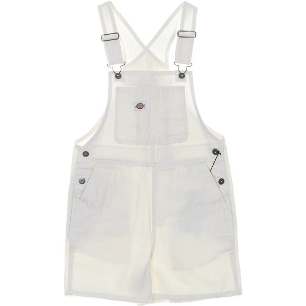 Salopette Donna Duck Canvas Bib Short Stone Washed Cloud-image