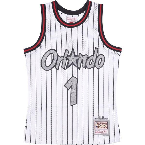 Canotta Basket Uomo Nba Cracked Cement Swingman Jersey Hardwood Classics No 1 Penny Hardaway Orlmag White-image