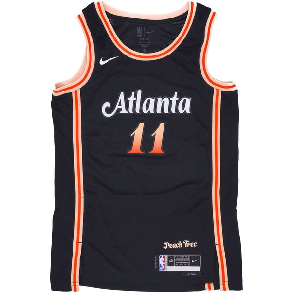 Canotta Basket Uomo Nba City Edition 22 Dri-Fit Swingman Jersey No 11 Trae Young Atlhaw Black-image