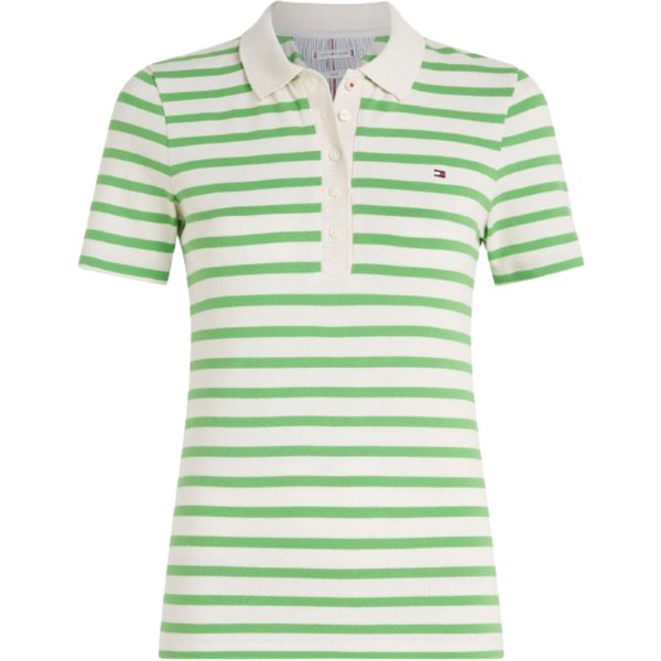 Tommy Hilfiger POLO 1985 SLIM PIQUE STRIPE POLO SS