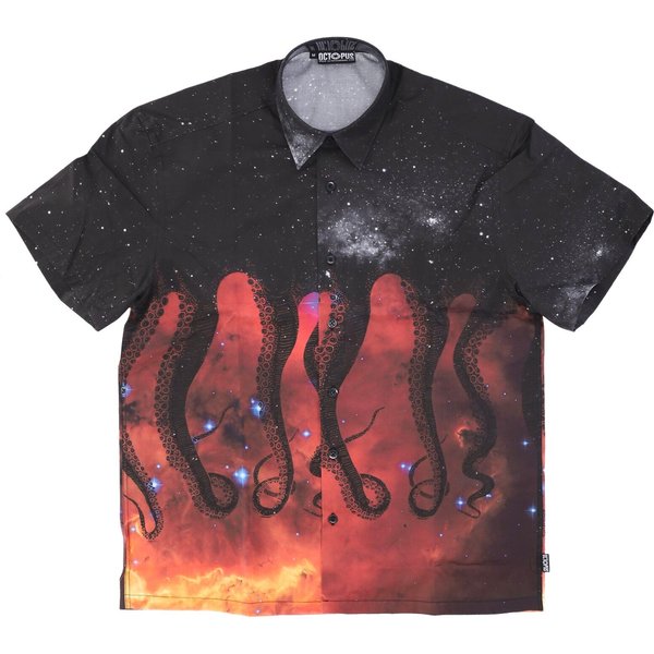 Camicia Manica Corta Uomo Galaxy Shirt Black
