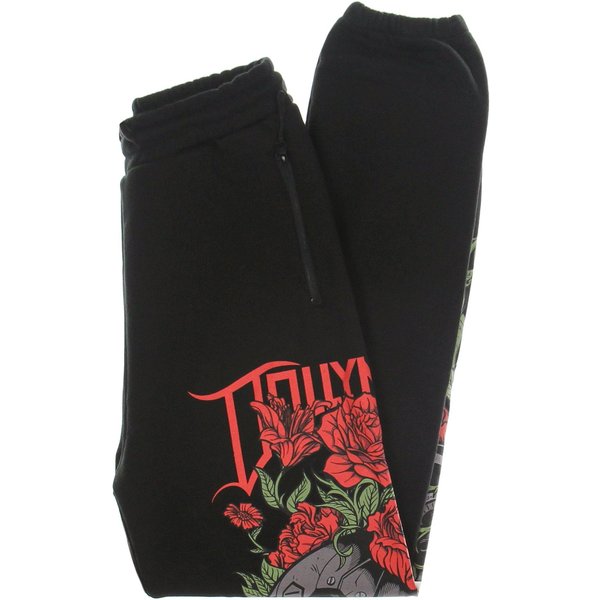Pantalone Tuta Leggero Uomo Rossa Primavera Sweatpants Black-image