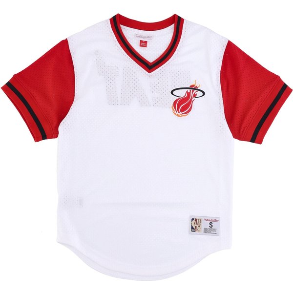 Casacca Uomo Nba Fashion Mesh V-Neck Hardwood Classics Miahea White/Original Team Colors-image