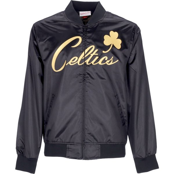 Giacchetta Uomo Nba Big Face 4.0 Satin Jacket Hardwood Classics Boscel Black/Original Team Colors-image