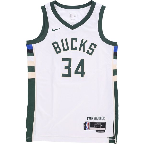 Canotta Basket Uomo Nba Dri Fit Swingman Jersey No 34 Giannis Antetokounmpo Milbuc White-image