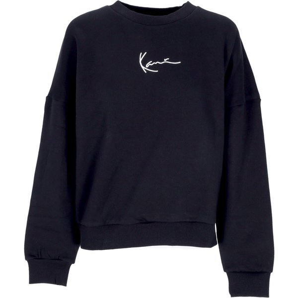 Felpa Girocollo Donna Small Signature Crew Black-image