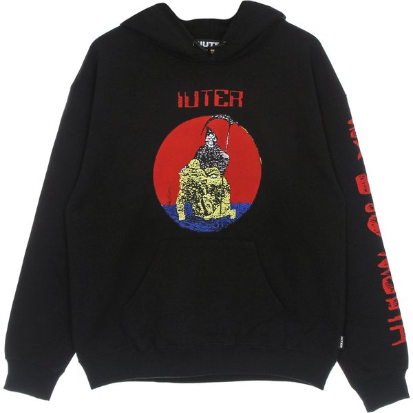 Felpa Leggera Cappuccio Uomo Demon Hoodie Black