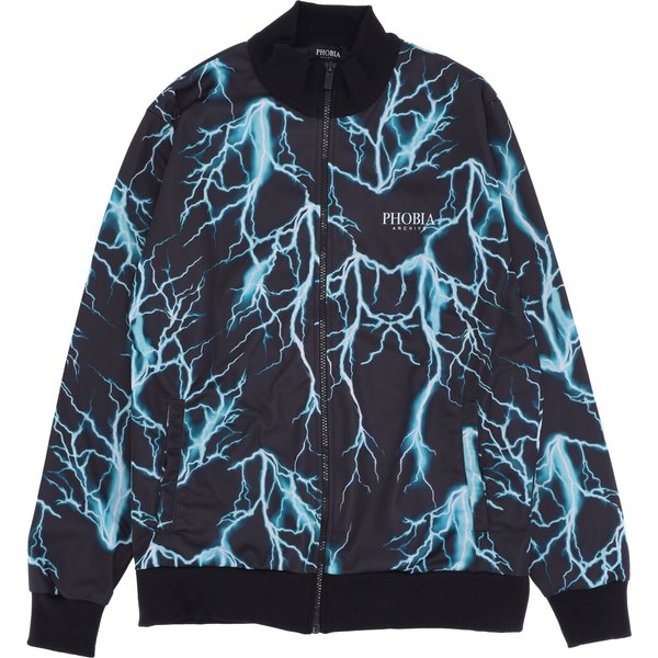 Giacca Tuta Uomo All Over Lightning Sweatshirt Black/Lightblue-image
