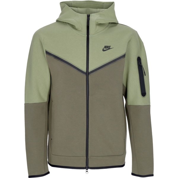 Felpa Leggera Cappuccio Zip Uomo Sportswear Tech Fleece Hoodie Alligator/Medium Olive/Black-image