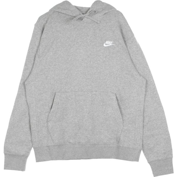 Felpa Cappuccio Uomo Sportswear Club Fleece Hoodie Dk Grey Heather/Matte Silver/White-image