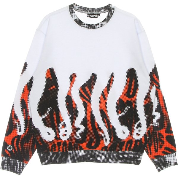 Felpa Leggera Girocollo Uomo Halftone Crew White