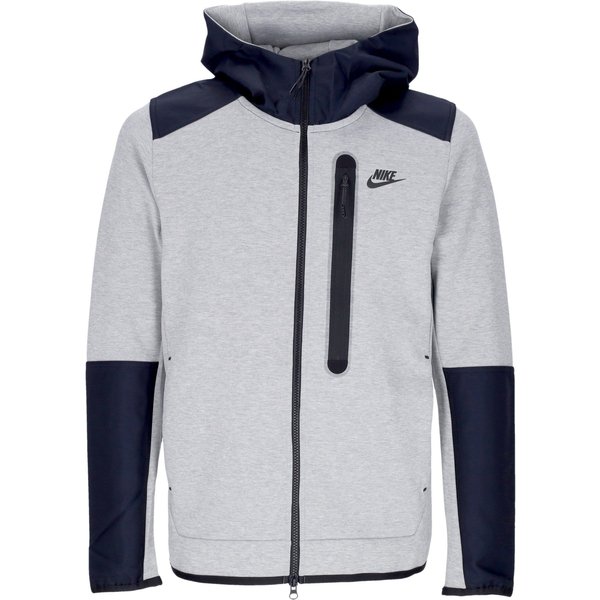 Felpa Leggera Cappuccio Zip Uomo Tech Fleece Overlay Full Zip Dk Grey Heather/Black/Black-image