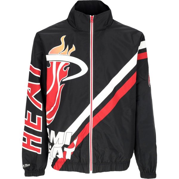 Giacca a Vento Uomo Nba Exploded Logo Warm Up Jacket Hardwood Classics Miahea Black