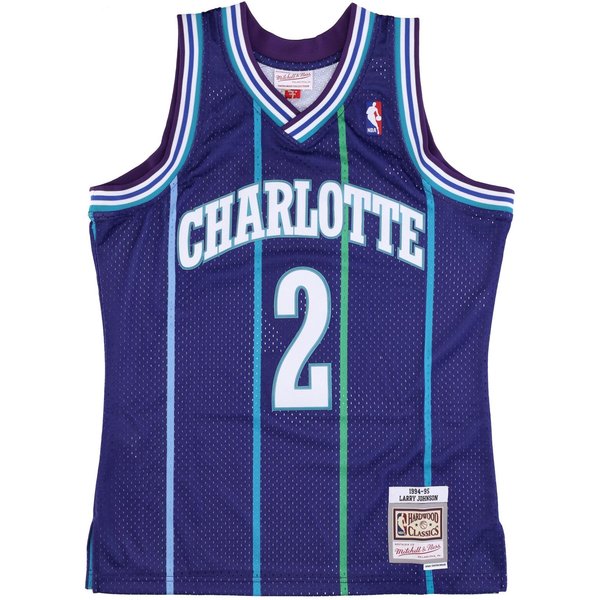 Canotta Basket Uomo Nba Swingman Jersey Hardwood Classics No 2 Larry Johnson 1994-95 Chahor Original Team Colors-image