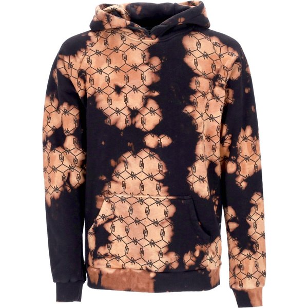 Felpa Cappuccio Uomo Tye Dye Monogram Hoodie Black-image