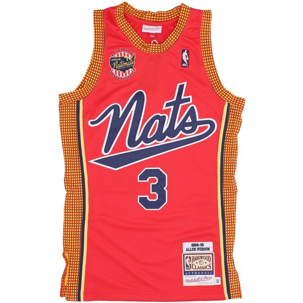 Canotta Basket Uomo Nba Alternate Jersey Hardwood Classics No 3 Allen Iverson Phi76e Light Red