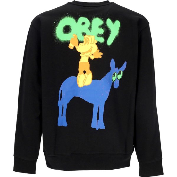 Felpa Leggera Girocollo Uomo Donkey Premium French Terry Crew Black