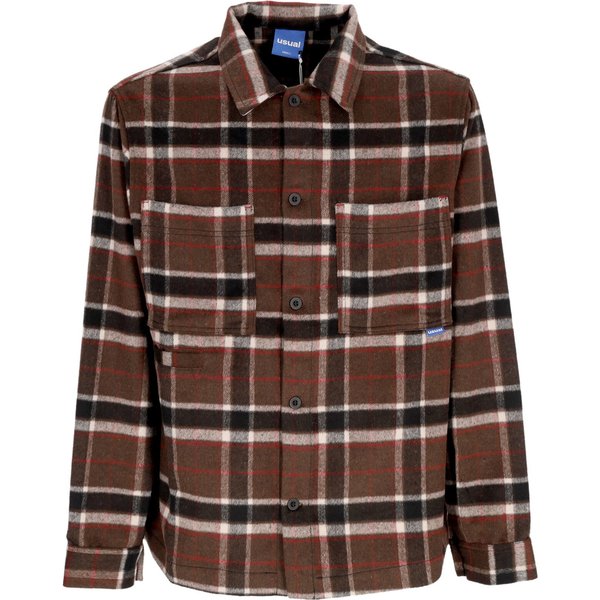 Camicia Manica Lunga Uomo Cervino Button Shirt Brown-image