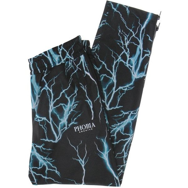 Pantalone Tuta Uomo All Over Print Lightning Pants Black/Lightblue-image